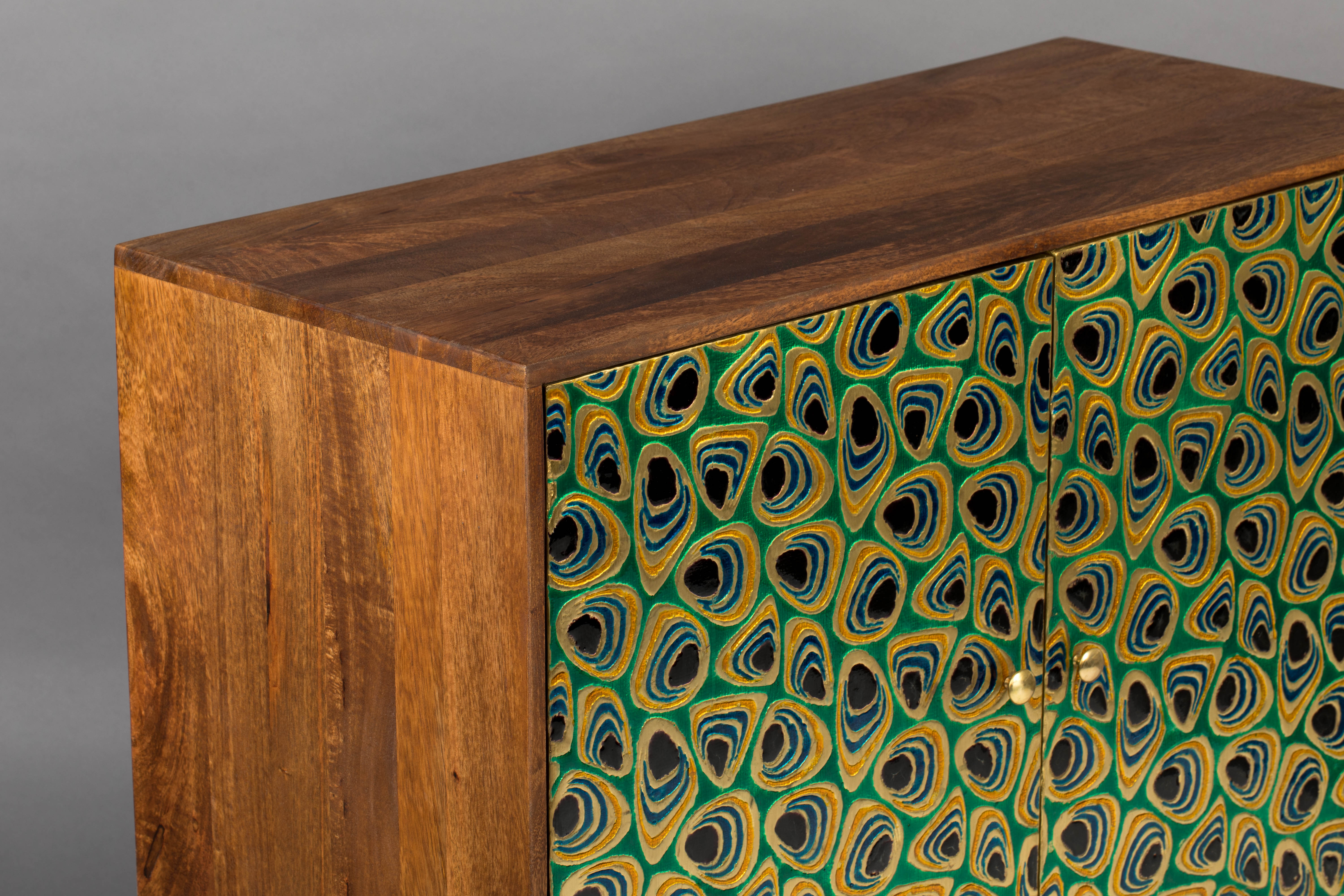 Dutchbone Meena Green Peacock Eyes Sideboard